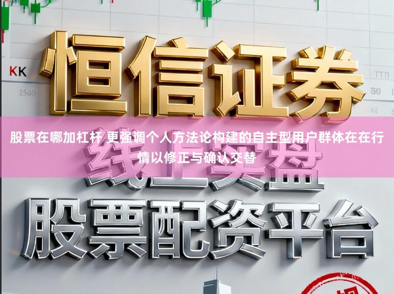 股票在哪加杠杆 更强调个人方法论构建的自主型用户群体在在行情以修正与确认交替