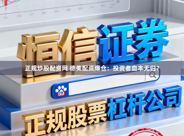 正规炒股配资网 德美配资爆仓：投资者血本无归？
